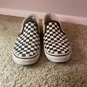 Super cute checkered vans!